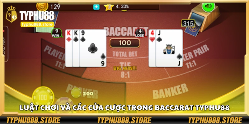 Nắm rõ luật chơi và các cửa cược trong Baccarat