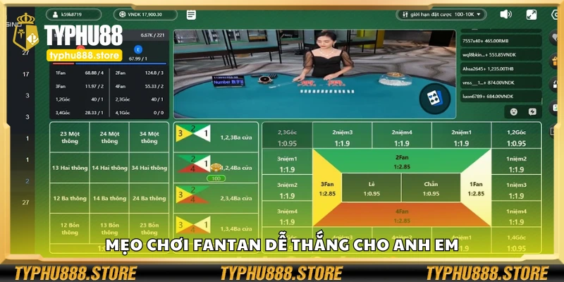 Top mẹo chơi Fantan dễ thắng cho anh em
